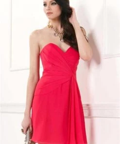 Cocktail Dresses Faviana - Strapless Sweetheart Chiffon Short Cocktail Dress 7075a
