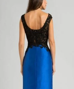 Cocktail Dresses Feriani Couture Beaded Cap Sleeves Sheath Short Dress 26246 - 2 Pcs Royal In Size 6 And Size 8 Available