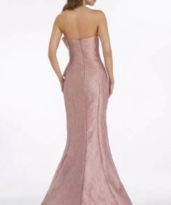 Feriani Couture - Strapless Bow-Ornate Evening Dress 18878 - 1 Pc Mauve In Size 6 Available