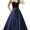 Blush By Alexia Designs Formal Gowns Flair Prom - 19031 Velvet Sweetheart Satin Ballgown