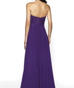 Blush By Alexia Designs Flair Prom - 19067 Lace Deep Sweetheart Chiffon A-line Dress