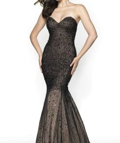 Blush By Alexia Designs Flair Prom - 19084 Beaded Ornate Strapless Sweetheart Mermaid Gown Formal Gowns