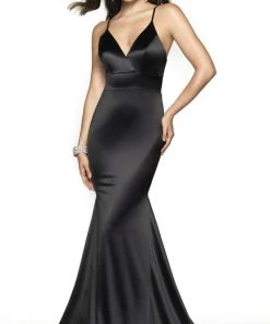 Blush By Alexia Designs Formal Gowns Flair Prom - 19142 Sleeveless V Neck Satin Jersey Mermaid Dress