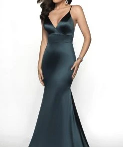 Blush By Alexia Designs Formal Gowns Flair Prom - 19142 Sleeveless V Neck Satin Jersey Mermaid Dress 10 Blush By Alexia Designs Formal Gowns Flair Prom - 19142 Sleeveless V Neck Satin Jersey Mermaid Dress