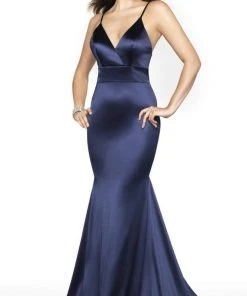 Blush By Alexia Designs Formal Gowns Flair Prom - 19142 Sleeveless V Neck Satin Jersey Mermaid Dress 11 Blush By Alexia Designs Formal Gowns Flair Prom - 19142 Sleeveless V Neck Satin Jersey Mermaid Dress