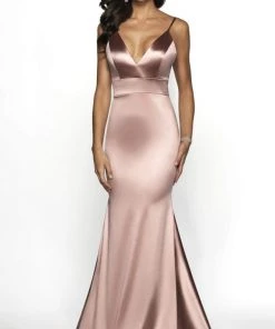 Blush By Alexia Designs Formal Gowns Flair Prom - 19142 Sleeveless V Neck Satin Jersey Mermaid Dress 13 Blush By Alexia Designs Formal Gowns Flair Prom - 19142 Sleeveless V Neck Satin Jersey Mermaid Dress