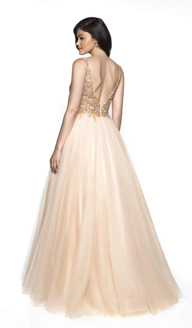 Blush By Alexia Designs Flair Prom - 19201 Applique Deep V-neck Tulle Ballgown 4 Blush By Alexia Designs Flair Prom - 19201 Applique Deep V-neck Tulle Ballgown