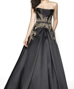 Blush By Alexia Designs Flair Prom - 19208 Embroidered Mikado Ballgown Formal Gowns