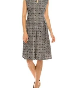 Gabby Skye - 18416M Polka Dot Jewel Cocktail Dress