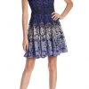 Gabby Skye - 56339MG Multi-Print Gradient Knit Lace A-Line Dress 2 Gabby Skye - 56339MG Multi-Print Gradient Knit Lace A-Line Dress