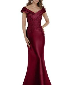 Gia Franco - Tiered Off-Shoulder Lace Appliqued Evening Gown 12005 - 1 Pc Rose In Size 14 Available Formal Gowns 7 Gia Franco - Tiered Off-Shoulder Lace Appliqued Evening Gown 12005 - 1 Pc Rose In Size 14 Available Formal Gowns