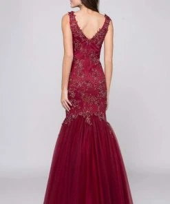 Colors Dress Formal Gowns Glow By Colors - G290-1 V-neck Beaded Lace Mermaid Gown 9 Colors Dress Formal Gowns Glow By Colors - G290-1 V-neck Beaded Lace Mermaid Gown