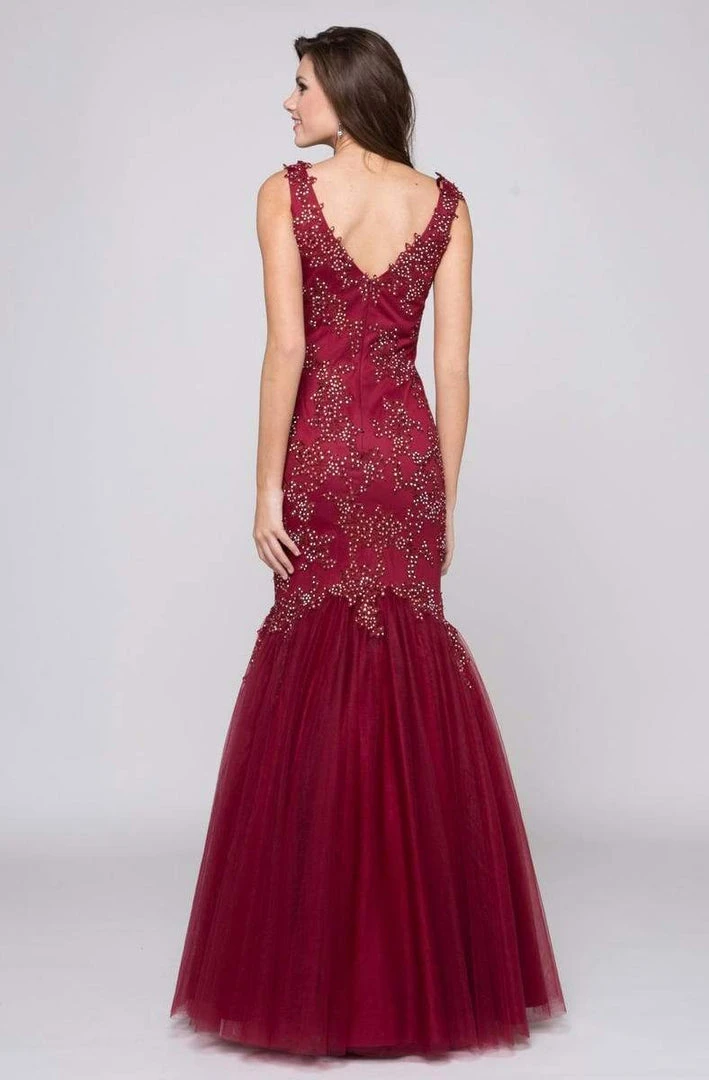 Colors Dress Formal Gowns Glow By Colors - G290-1 V-neck Beaded Lace Mermaid Gown 4 Colors Dress Formal Gowns Glow By Colors - G290-1 V-neck Beaded Lace Mermaid Gown