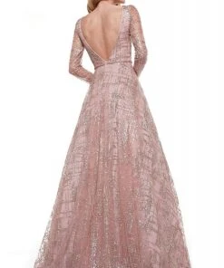 Colors Dress Formal Gowns Glow Dress - G902 Beaded Long Sleeve Deep V-neck A-line Dress 5 Colors Dress Formal Gowns Glow Dress - G902 Beaded Long Sleeve Deep V-neck A-line Dress