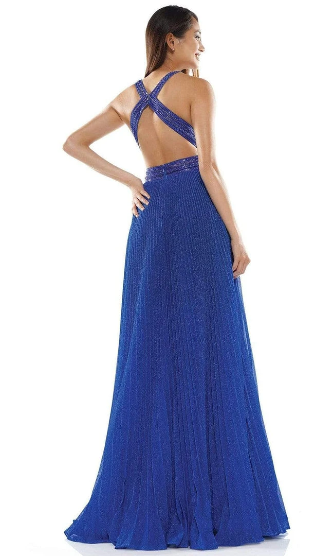 Colors Dress Glow Dress - G941 Crisscross Empire Waist Pleated Glitter Gown 6 Colors Dress Glow Dress - G941 Crisscross Empire Waist Pleated Glitter Gown