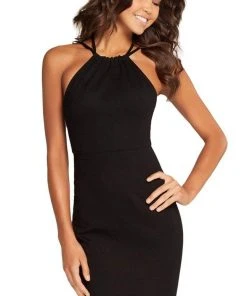 Harper And Lemon - 22106 Double Strap Halter Sheath Dress Cocktail Dresses