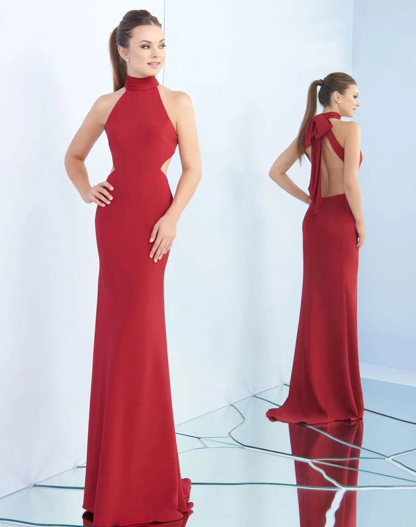 Formal Gowns Ieena Duggal - 25403I Ribbon Accented High Halter Gown 10 Formal Gowns Ieena Duggal - 25403I Ribbon Accented High Halter Gown