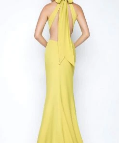 Formal Gowns Ieena Duggal - 25403I Ribbon Accented High Halter Gown 19 Formal Gowns Ieena Duggal - 25403I Ribbon Accented High Halter Gown