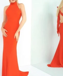 Formal Gowns Ieena Duggal - 25403I Ribbon Accented High Halter Gown 16 Formal Gowns Ieena Duggal - 25403I Ribbon Accented High Halter Gown