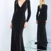 Ieena Duggal - 25934I Rhinestone Ornate Black Velvet Evening Gown Formal Gowns 1 Ieena Duggal - 25934I Rhinestone Ornate Black Velvet Evening Gown Formal Gowns