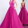 Ieena Duggal - 26031I Sleeveless Low Plunging V Back A-Line Prom Gown