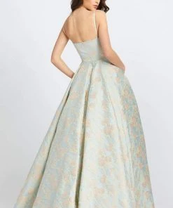 Formal Gowns Ieena Duggal - 26117I Spaghetti Strap Beaded Floral Ballgown