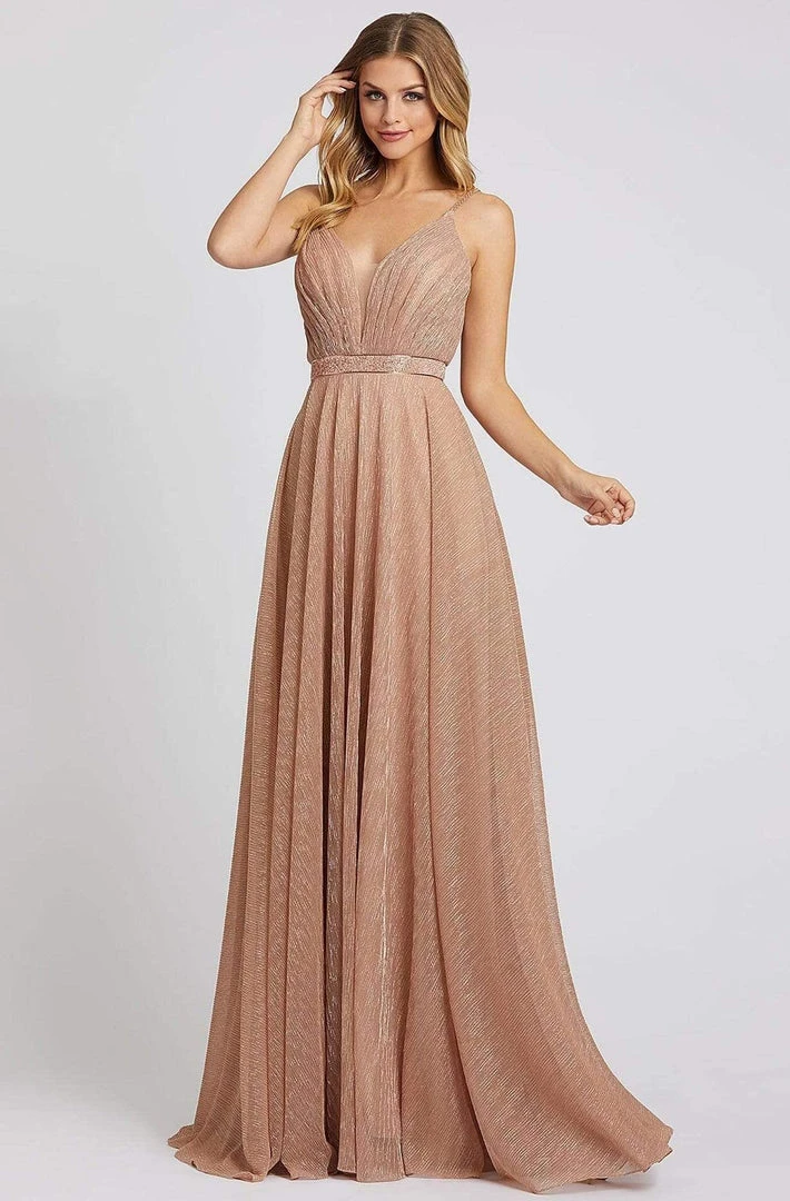 Formal Gowns Ieena Duggal - 30685I V Neck Sleeveless Shimmer A-Line Gown 3 Formal Gowns Ieena Duggal - 30685I V Neck Sleeveless Shimmer A-Line Gown
