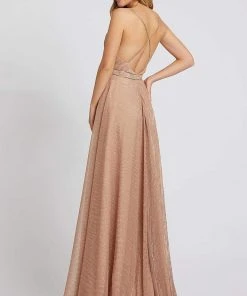 Formal Gowns Ieena Duggal - 30685I V Neck Sleeveless Shimmer A-Line Gown 9 Formal Gowns Ieena Duggal - 30685I V Neck Sleeveless Shimmer A-Line Gown