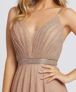 Formal Gowns Ieena Duggal - 30685I V Neck Sleeveless Shimmer A-Line Gown 8 Formal Gowns Ieena Duggal - 30685I V Neck Sleeveless Shimmer A-Line Gown