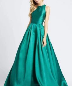 Formal Gowns Ieena Duggal - 55241I Bow Accent Cutout Back Sleeveless A-Line Gown