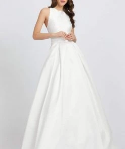 Formal Gowns Ieena Duggal - 55241I Bow Accent Cutout Back Sleeveless A-Line Gown