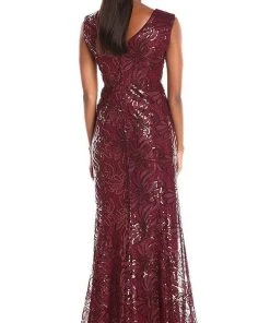 Ignite Evenings - 3399 Cap Sleeve Floral Sequined Mermaid Gown