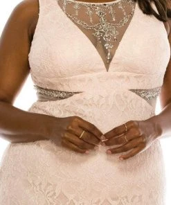 Ignite Evenings - IG119101 Illusion Neck And Back Lace Dress Formal Gowns 7 Ignite Evenings - IG119101 Illusion Neck And Back Lace Dress Formal Gowns