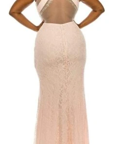 Ignite Evenings - IG119101 Illusion Neck And Back Lace Dress Formal Gowns 6 Ignite Evenings - IG119101 Illusion Neck And Back Lace Dress Formal Gowns