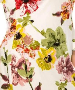 Plus Size Dresses ILE Clothing - SCP5901B Floral Printed Bateau Dress 13 Plus Size Dresses ILE Clothing - SCP5901B Floral Printed Bateau Dress