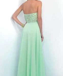Formal Gowns Intrigue - 164 Strapless Embellished Sweetheart Bodice A-line Dress - 1 Pc Mint Green In Size 0 Available