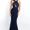 Blush By Alexia Designs Formal Gowns Intrigue - 401 Beaded Halter Sheath Dress