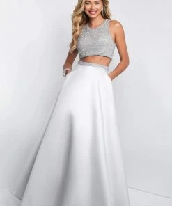 Blush By Alexia Designs Formal Gowns Intrigue - 411 Two Piece Shimmer Beaded Mikado A-line Gown