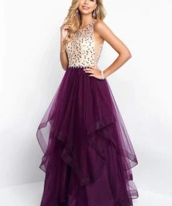 Blush By Alexia Designs Formal Gowns Intrigue - 421 Beaded Illusion Scoop A-line Dress