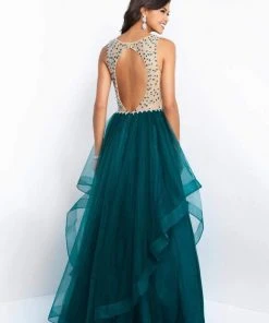 Blush By Alexia Designs Formal Gowns Intrigue - 421 Beaded Illusion Scoop A-line Dress