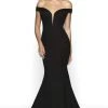 Blush By Alexia Designs Formal Gowns Intrigue By Blush - 519 Off-Shoulder Glitter Jersey Mermaid Dress