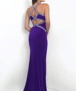 Blush By Alexia Designs Intrigue - Halter Neckline Crystal Embellished Gown 163 Formal Gowns