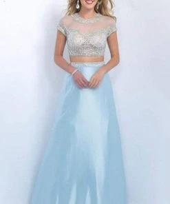 Blush By Alexia Designs Formal Gowns Intrigue - Illusion Jewel Neckline Two-Piece A-line Dress 155
