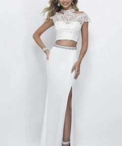 Blush By Alexia Designs Formal Gowns Intrigue - Lace Crop Top Two-Piece Evening Dress 292