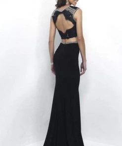 Blush By Alexia Designs Intrigue - Lace Crop Top Two-Piece Sheath Evening Dress 301 Formal Gowns