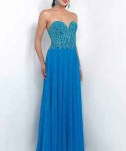 Blush By Alexia Designs Formal Gowns Intrigue - Shimmering Embellished Strapless A-line Dress 173