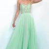 Blush By Alexia Designs Intrigue - Strapless Crystal Embellished A-line Dress 164 Formal Gowns