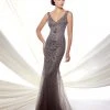 Formal Gowns Ivonne D By Mon Cheri - Sleeveless V Neckline Beaded Tulle Trumpet Gown 116D23 - 1 Pc Dark Gray In Size 10 Available 1 Formal Gowns Ivonne D By Mon Cheri - Sleeveless V Neckline Beaded Tulle Trumpet Gown 116D23 - 1 Pc Dark Gray In Size 10 Available