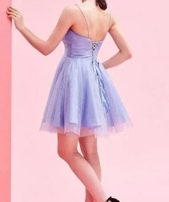 Cocktail Dresses J'Adore Dresses - Short Weaved Pleat-Bodice A-Line Dress J16075 5 Cocktail Dresses J'Adore Dresses - Short Weaved Pleat-Bodice A-Line Dress J16075