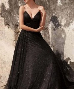 Formal Gowns J'Adore Dresses - J15026 Polka Dot Glittered A-line Dress